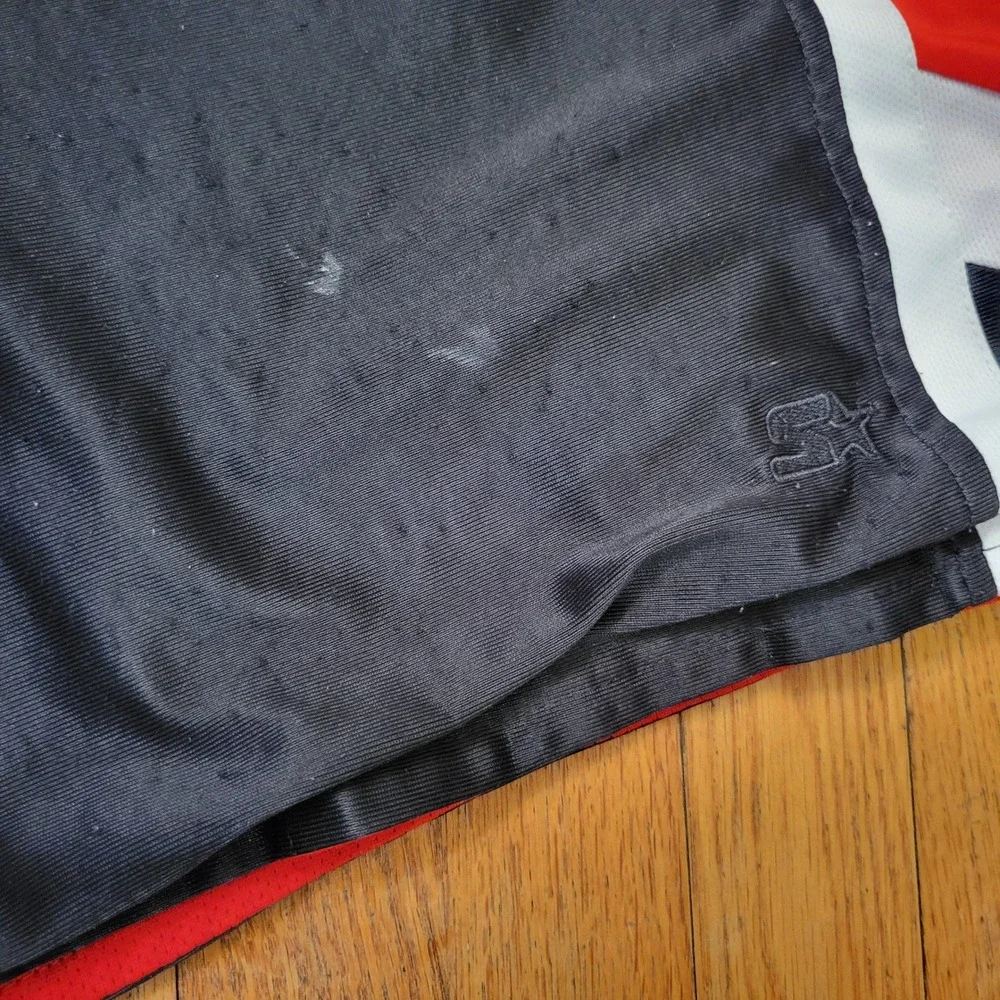 Starter Athletic Basketball Shorts Black Red White Reversible Pockets XXL DAZZLE